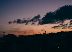 衣替えの夕景