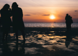 とある海岸のある日の夕景