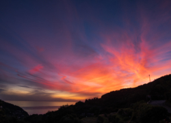 夏の夕焼け上映会
