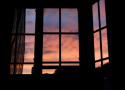 アラームの夕景