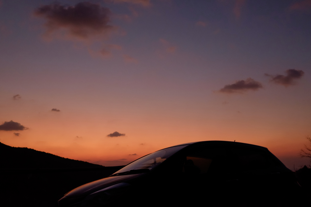 今年最初の夕景は