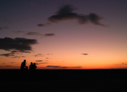 花火待ちの夕景